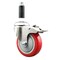 Service Caster 4 Inch 316SS Red Poly Swivel 3/4 Inch Expanding Stem Caster Lock Brake SCC SCC-SS316TTLEX20S414-PPUB-RED-34 - alternate 1