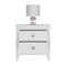 Homeroots 24" White Two Drawer Faux Wood Nightstand 543674 - alternate 8