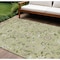 Homeroots 10' X 14' Artichoke Green Gray And Brown Floral Washable Indoor Outdoor Area Rug 597793 - alternate 1
