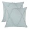 Homeroots Set of Two Blue Diamond Cotton Throw Pillow With Fringe, 2PK 554592 - alternate 8