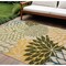 Homeroots 12' X 15' Green Blue Yellow And Dark Green Floral Indoor Outdoor Area Rug 548125 - alternate 8