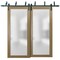 Sartodoors Sliding Closet Frosted Glass Barn Bypass Doors with Hardware Planum 2102 36x96 (2* 18x96) Solid Cor PLANUM2102BBB-HA-3696 - alternate 1