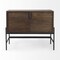 Homeroots Dark Brown Two Door Cabinet With Metal Legs 391990 - alternate 6