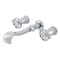 Kingston Brass Two-Handle Wall Mount Tub Faucet, Polished Chrome KS5021RX - alternate 1