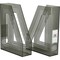 Acrimet Magazine File Holder Vertical Rack, Durable Plastic Desk Organizer, Smoke, 2PK 277.1 - alternate 8