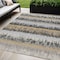 Homeroots 5' X 8' Gray Brown And Beige Striped Washable Indoor Outdoor Area Rug 598353 - alternate 1