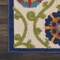 Homeroots 12' Navy Blue Beige Green Blue And Red Floral Indoor Outdoor Runner Rug 546801 - alternate 7