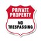 Signmission Private Property Shield Sign No Trespass, 12 Inch X 12 Inch, Plastic Sign SHI-P-12-454 - alternate 1