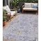 Homeroots 5' X 8' Lavender Purple And Gray Floral Washable Indoor Outdoor Area Rug 605480 - alternate 1