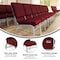 Flash Furniture Fabric Church Chair w/Book Rack, Burgundy XU-CH-60096-BY-SILV-BAS-GG - alternate 7