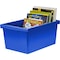 Storex Medium Classroom Storage Bin, Blue 61482U06C - alternate 4