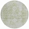 Homeroots 8' Artichoke Green Round Oriental Washable Indoor Outdoor Area Rug 607586 - alternate 7