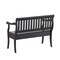 Homeroots 42in Black Solid Wood Distressed Storage Bench With Flip Top 733249 - alternate 7