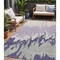 Homeroots 5' X 8' Purple And Ivory Abstract Washable Indoor Outdoor Area Rug 613651 - alternate 1