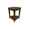 Homeroots Curvilinear Dark Brown Teak 18" Corner Shower Bench With Shelf 383307 - alternate 7