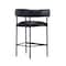 Manhattan Comfort Onda Metal Vegan Leather Counter Stool in Black CS1637-3 - alternate 7