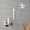 Kingston Brass Wall Mount Pot Filler Faucet with Knurled Handle, Polished Chrome KS4101RKZ - alternate 6