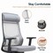 Leisuremod Dale Mesh Office Chair - Ergonomic Adjustable Desk Chair with Headrest & Armrests DO56LGR - alternate 10