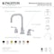 Kingston Brass Widespread Bathroom Faucet with Brass Pop-Up, Antique Brass FSC893EFLAB - alternate 2