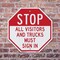 Signmission Stop All Visitors and Trucks Must S, 6 inch X 6 inch, Plastic Sign, 2PK OC-P-2PACK-6-245 - alternate 7