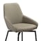 Armen Living Shilo Swivel Upholstered Dining Chair in Taupe Gray Faux Leather with Black Metal Legs - Set of 2 LCSHSITAGRYBLK - alternate 7