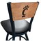 Holland Bar Stool Co 36" Blk Wrinkle Cincinnati Swivel Bar Stool, Laser Engraved Back L03836BWMedMplACincinBlkVinyl - alternate 1