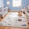 Jonathan Y Hedwig High-Low Youth Cloud Scandi Ivory/Blue 5 ft. x 8 ft. Indoor/Outdoor Area Rug SCN105C-5 - alternate 6