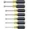 Klein Tools Hallow Shank Nut Driver Set, 3 in Shafts, Ergonomic Cushion Grip, SAE, 7-Piece 631 - alternate 1