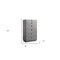 Homeroots 30" Grey Manufactured Wood + Solid Wood Stainless Steel Six Drawer Chest 491544 - alternate 4