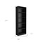 Homeroots 71" Black Five Tier Bookcase with Two doors 546342 - alternate 5