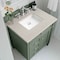 James Martin Vanities Brittany 30" Single Vanity, Smokey Celadon, w/ 3 CM Siberian Silestone Top 650-V30-SC-3SFR - alternate 6