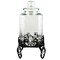 Gibson Home Moreauville 3 Piece 2.25 Gallon Square Embossed Glass Beverage Dispenser with Wire Stand 100366.03 - alternate 4