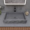 Alfi Brand 24 inch Solid Concrete Chiseled Style Rectangular Above Mount Vessel Sink ABCO24R - alternate 12