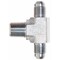 Gates MALE JIC 37 FLARE ON RUN TO MALE PIPE NPTF - TEE SAE TO SAE G60551-1212 - alternate 2