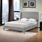 Homeroots Gray Solid Wood Twin Upholstered Linen Bed 544903 - alternate 6