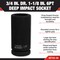 Performance Tool 3/4 in. Dr. 1-1/8 in. 6pt Deep Impact Socket, Cr-Mo, Rust Protection M742-36 - alternate 5