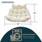 Leisuremod 2-Person Hanging Egg Chair Cushion, Weather-Resistant, Headrest & Zippered Cover ES52C-BG - alternate 8
