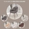 Leisuremod Elias Dining Chair Upholstered in Leather Velvet and Powder Coated Iron Legs EDC21DGR - alternate 7