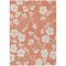 Homeroots 5' X 8' Coral Ivory And Gray Floral Washable Indoor Outdoor Area Rug 599875 - alternate 8