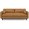 Homeroots 89" Sienna Leather Sofa With Brown Legs 640973 - alternate 1