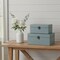 Homeroots Set of Two Blue Wood Box With Lid, 2PK 399678 - alternate 7