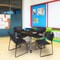 Regency Square Kee Adjustable Classroom Table W/ 4 Zeng Stack Chairs, 36 in W, 30 in L, Neo Walnut TB3636NWAPGY44BK - alternate 7