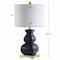 Jonathan Y Vienna 25.5" Ceramic LED Table Lamp, Navy/Gold JYL3049A - alternate 4