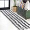 Jonathan Y Andratx Modern Tribal Geometric Ivory/Black 2 ft. x 10 ft. Indoor/Outdoor Runner Rug SMB126D-210 - alternate 1