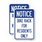 Signmission Bike Rack for Residents Only, 12'' X 18'' 2 Signs, Heavy Gauge Aluminum, 2PK A-1218-2PACK-24307 - alternate 1