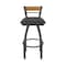 Holland Bar Stool Co Revelle 30in Swivel Bar Stool with Pewter Finish, Medium Back and Canter Iron Seat 881 - alternate 8
