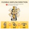 Edendirect 24in 3 Speeds High Velocity Internal Oscillating Barrel Floor Fan Yellow with 1/4 IR-FAN7807 - alternate 8