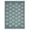 Homeroots 19" Set of Four Cream And Turquoise Damask Cotton Placemats 548883 - alternate 6