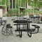 Flash Furniture Round Black, Polyethylene, Steel, 82.5 in L SLF-EMR46ADA-HL60L-BK-GG - alternate 1