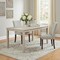 Homeroots 59" Antiqued White Wood Dining Table 630374 - alternate 5